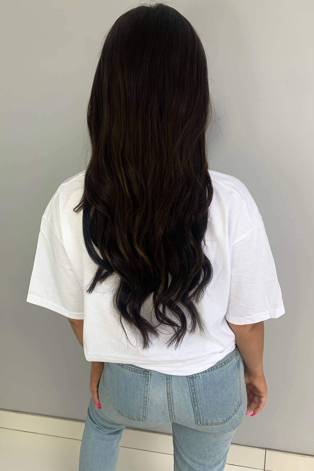 White Printed Oversized Tee