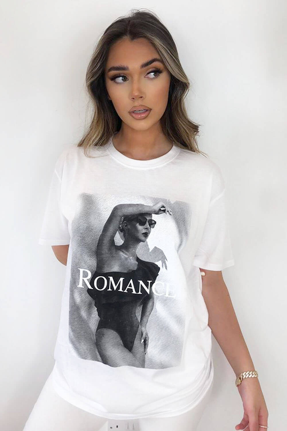 White Romance Oversized T-Shirt